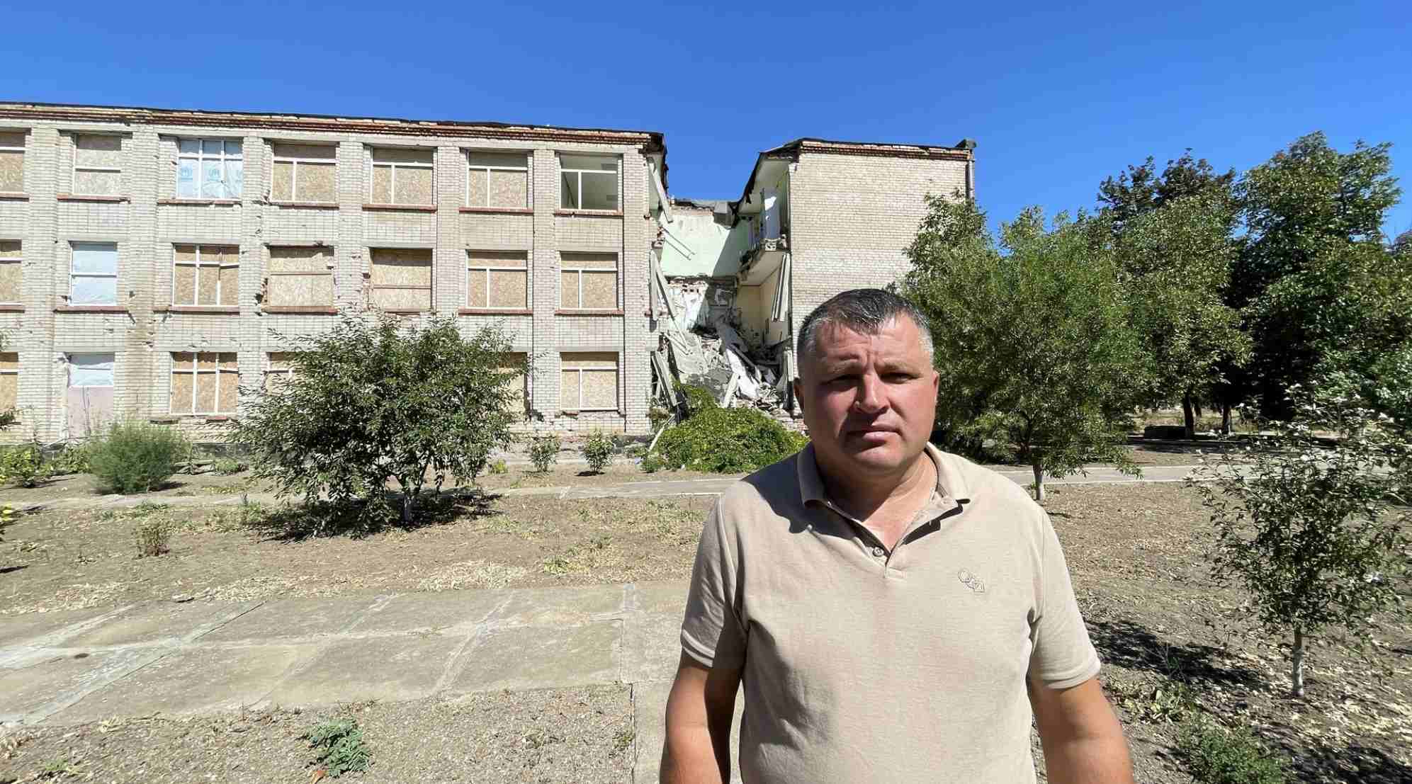 Le staroste du village Prybuzke Serhii Aldabaev. 15 août 2024. Photo : Suspilne Mykolaïv