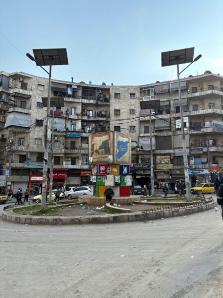   Place Centrale d’Achrafieh, quartier à majorité kurde d’Alep (photo J. Daher, janv. 2025)