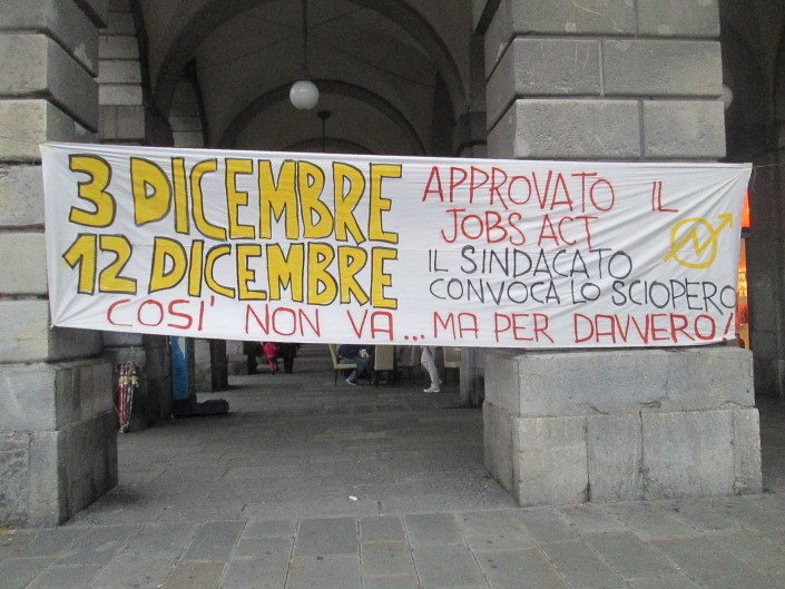 Gênes, la grève générale de 2014, alors que le Jobs Act était déjà adopté