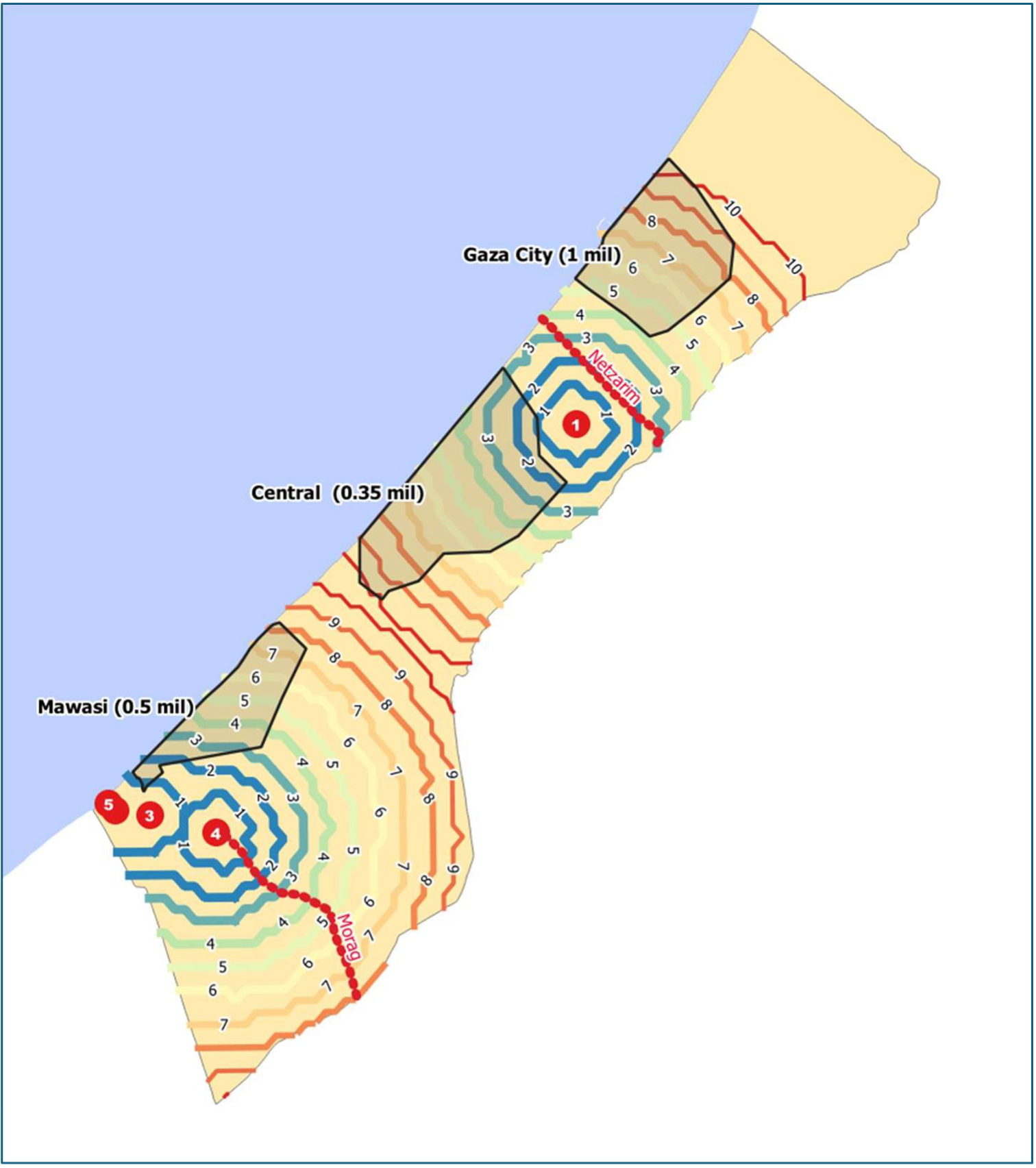 Figure 2 : distance en ligne droite jusqu’à la structure d’accueil la plus proche